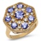 14K YELLOW GOLD 3.00CT TANZANITE 1.00CT DIAMOND RING