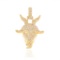 14K YELLOW 1.21CT DIAMOND GOAT HEAD PENDANT