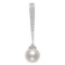 14KT WG 9-10MM FRESH WATER PEARL & DIAMOND PENDANT