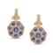 14K YELLOW GOLD 7.00CT TANZANITE 2.00CT DIAMOND EARRINGS