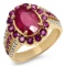 14K YELLOW GOLD 1.55CT RUBY 0.55CT DIAMOND RING