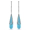 18K WHITE GOLD 42.00CT TURQUOISE 1.88CT DIAMOND EARRINGS