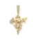 14K YELLOW GOLD 2.98CT DIAMOND GANGSTER PENDANT