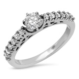 14K WHITE GOLD 1.05CT DIAMOND RING