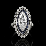 18K WHITE GOLD 2.02CT DIAMOND RING