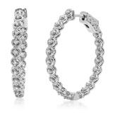 14K WHITE GOLD 2.25CT DIAMOND EARRINGS