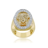 14K YELLOW GOLD 0.82CT DIAMOND MEDUZA HEAD RING