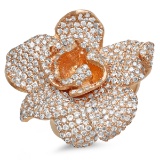 14K ROSE GOLD 3.55CT DIAMOND RING