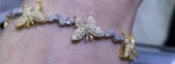 14K YELLOW GOLD 3.45CT DIAMOND BUTTERFLY PENDANT