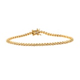 14K YELLOW GOLD 1.00CT DIAMOND TENNIS BRACELET