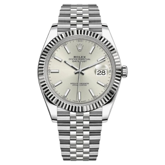 ROLEX  PERPETUAL DATEJUST 41 OYSTERSTEEL AND WHITE GOLD