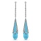 18K WHITE GOLD 42.00CT TURQUOISE 1.88CT DIAMOND EARRINGS