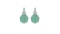 14K WHITE GOLD 7.00CT EMERALD 2.00CT DIAMOND EARRINGS