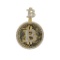 14K YELLOW GOLD 1.41CT BITCOIN PENDANT