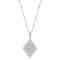 14K WHITE GOLD 3.00CT DIAMOND PENDANT & 0.65CT DIAMOND CHAIN