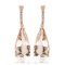 14K ROSE GOLD 35.00CT MORGANITE 0.25CT DIAMOND EARRINGS