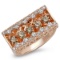 14K ROSE GOLD 1.10CT CHAMPAGNE DIAMOND RING