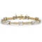 14K YELLOW & WHITE GOLD 2.30CT DIAMOND BRACELET
