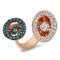 14K ROSE GOLD 0.95CT CHAMPAGNE DIAMOND RING
