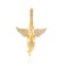 14K YELLOW GOLD 0.59CT DIAMOND ANGEL PENDANT