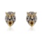 14K YELLOW GOLD TIGER 0.57CT DIAMOND EARRINGS