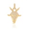 14K YELLOW 1.21CT DIAMOND GOAT HEAD PENDANT