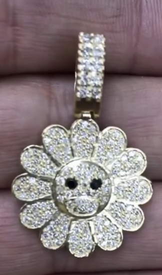 14K YELLOW GOLD 1.50CT DIAMOND PENDANT