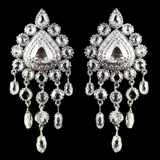 18K WHITE GOLD 11.35CT DIAMOND EARRINGS