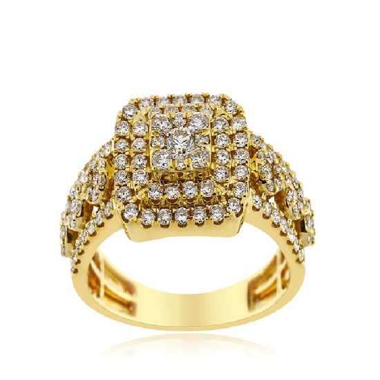 14K YELLOW GOLD 1.52CT DIAMOND RING