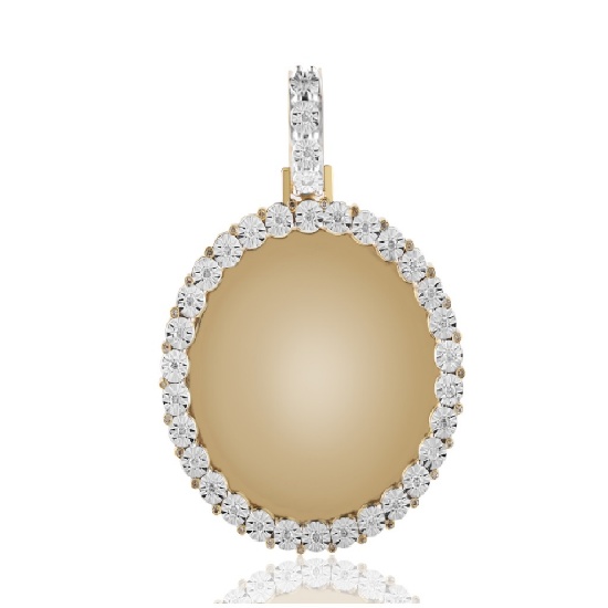14K YELLOW GOLD 7.70CT DIAMOND PENDANT