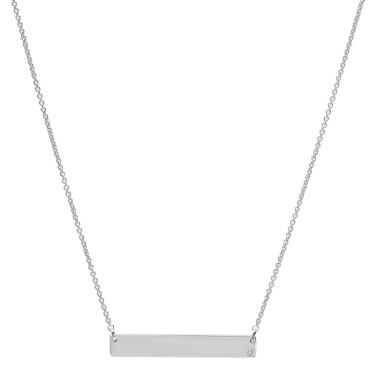 14K WHITE GOLD 0.10CT DIAMOND NECKLACE