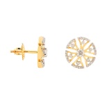 14K YELLOW GOLD 0.55CT DIAMOND EARRINGS