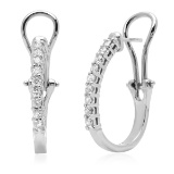 14K WHITE GOLD 0.95CT DIAMOND EARRINGS