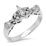 14K WHITE GOLD 0.75CT DIAMOND RING