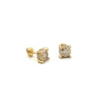 14K YELLOW GOLD 1.31CT DIAMOND EARRINGS