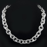 18K WHITE GOLD 24.27CT DIAMOND NECKLACE
