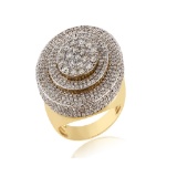14K YELLOW GOLD 3.17CT DIAMOND RING