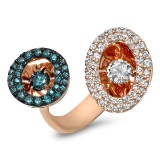 14K ROSE GOLD 0.95CT CHAMPAGNE DIAMOND RING