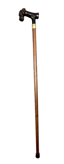 Antique vintage walking stick Cane dog