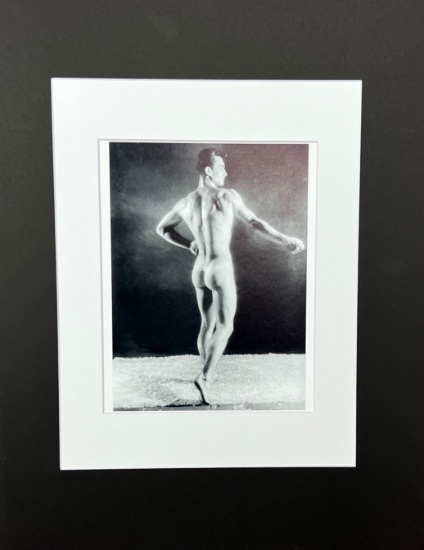 Vintage black and white nude photo male