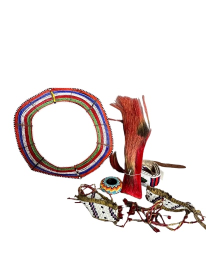 Native American bead belt object collection lot