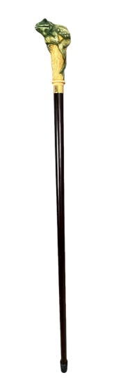 Antique vintage walking stick Cane frog celluloid