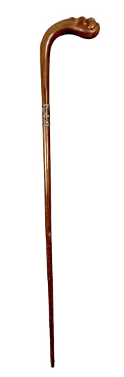 Antique vintage walking stick Cane with Sterling