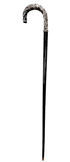Antique vintage walking stick Cane with Sterling Silver