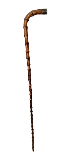 Antique vintage walking stick Cane with Sterling Silver