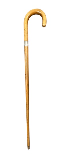 Antique vintage walking stick Cane with Sterling Silver
