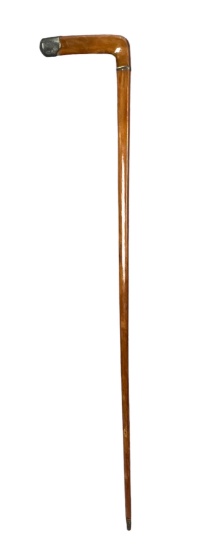 Antique vintage walking stick Cane with Sterling Silver