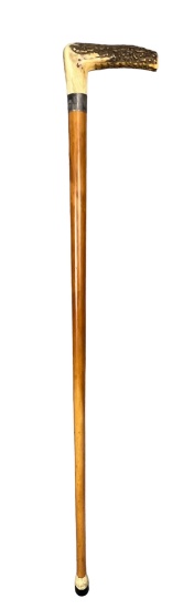 Antique vintage walking stick Cane with Sterling Silver