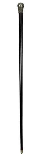 Antique vintage walking stick Cane with Sterling Silver