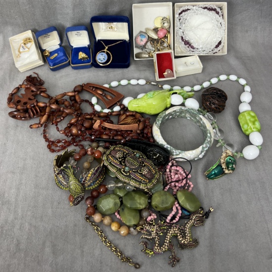 Vintage jewelry brooch bracelet necklace collection lot Heidi Daus
